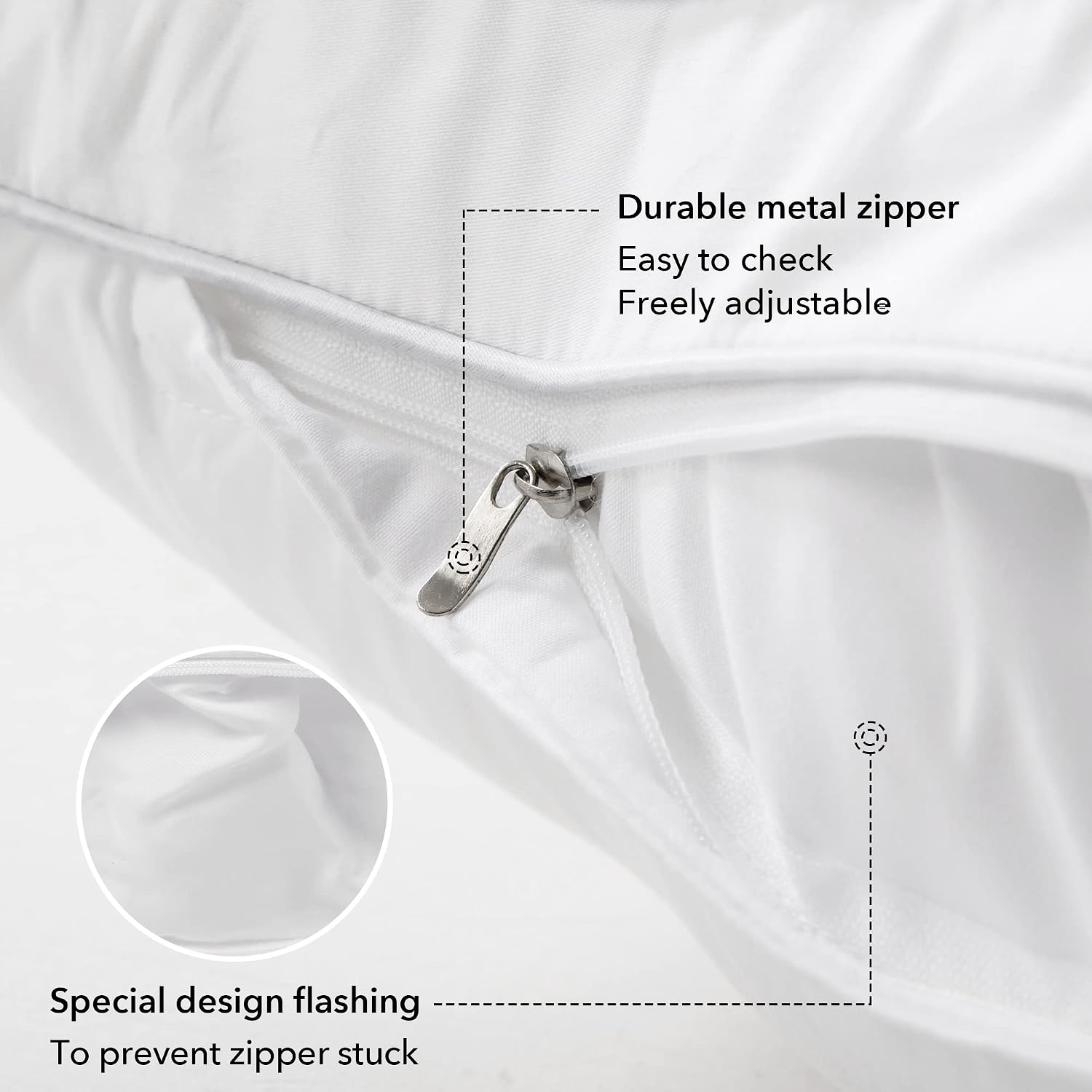 Detalle de FAVRIQ 20 x 20 Pillow Inserts, Set of 2, Cotton Covers, Polyester Fill