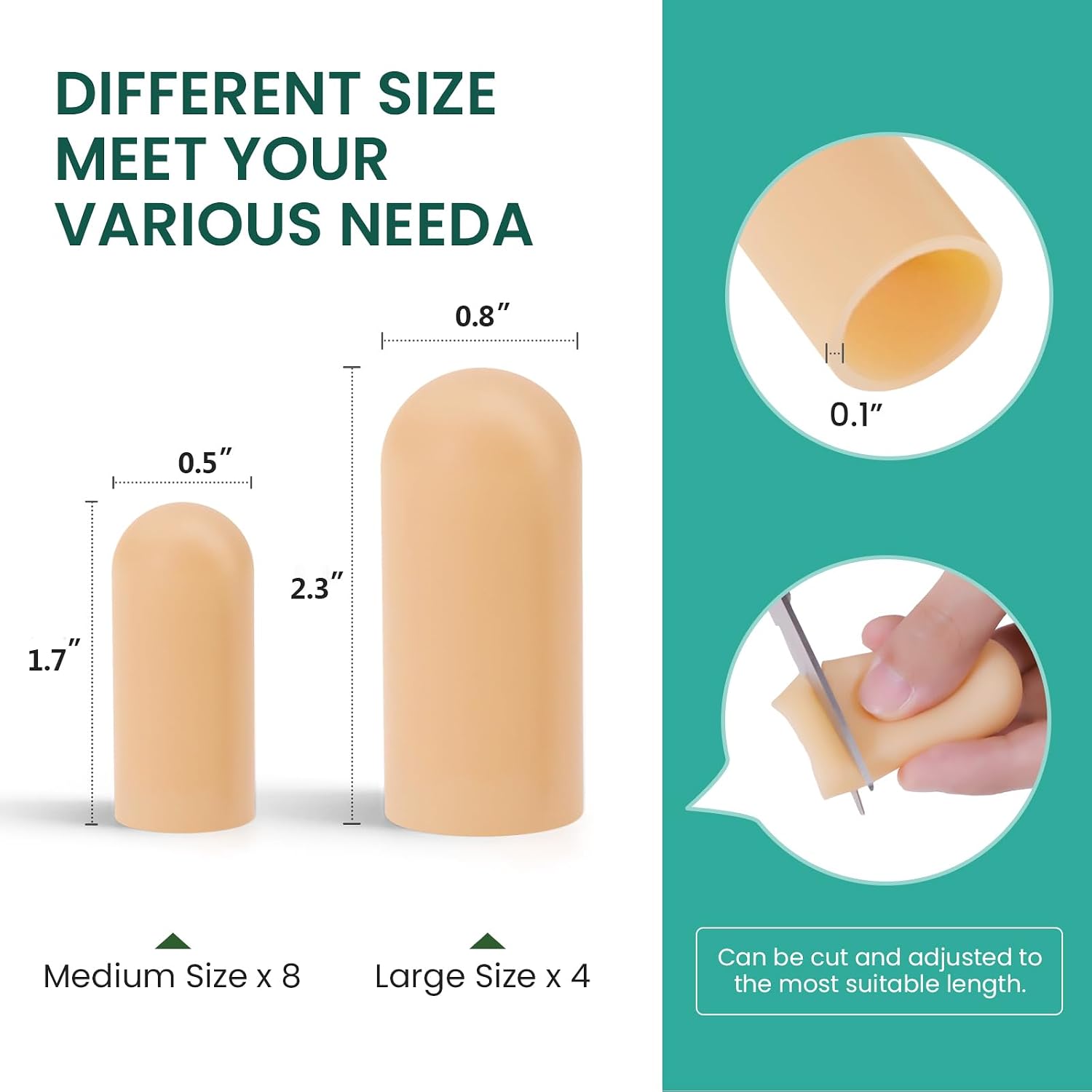 Detalle 2 de Welnove Gel Zehschutz 12er-Set Beige