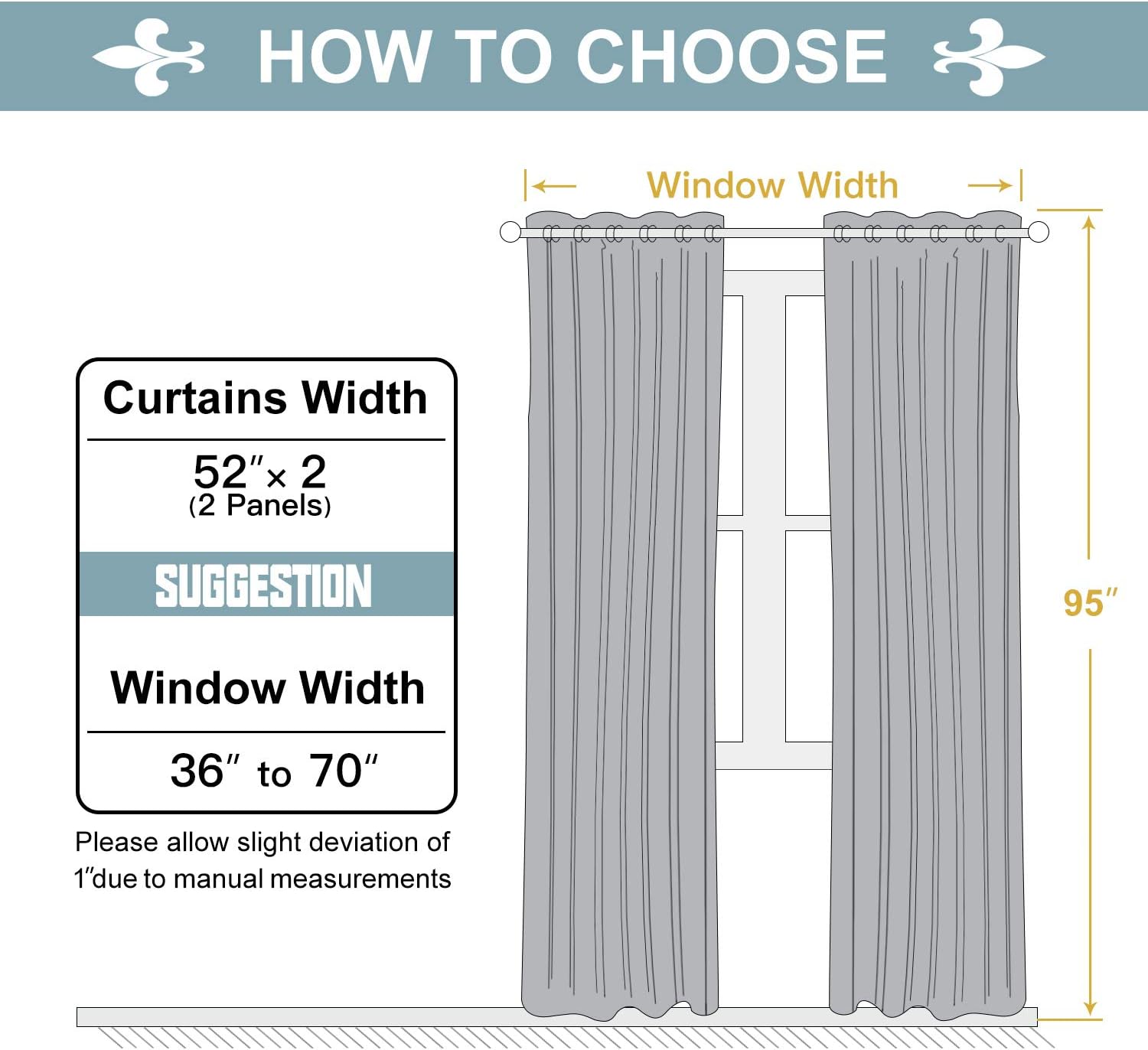 Thumbnail 6 de ChrisDowa Blackout Curtains, 52 x 95-Inch Mustard Yellow, Set of 2