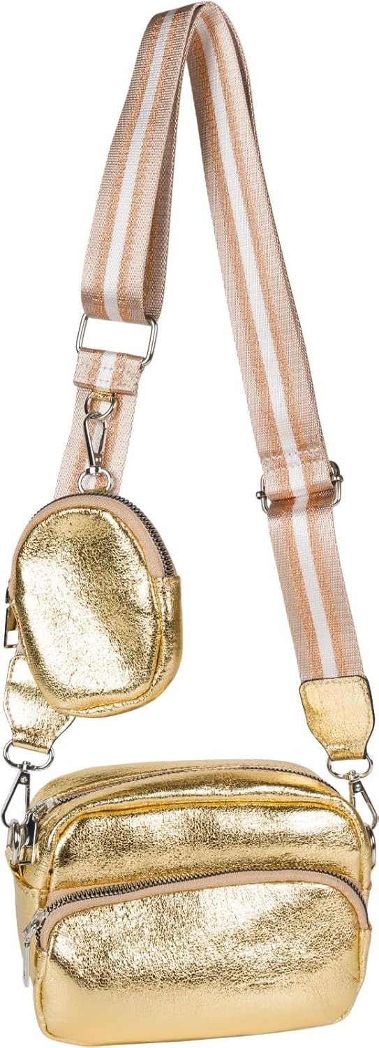 Detalle de styleBREAKER Set di borse a tracolla da donna 2 pezzi – rettangolare e ovale, ecopelle tinta unica