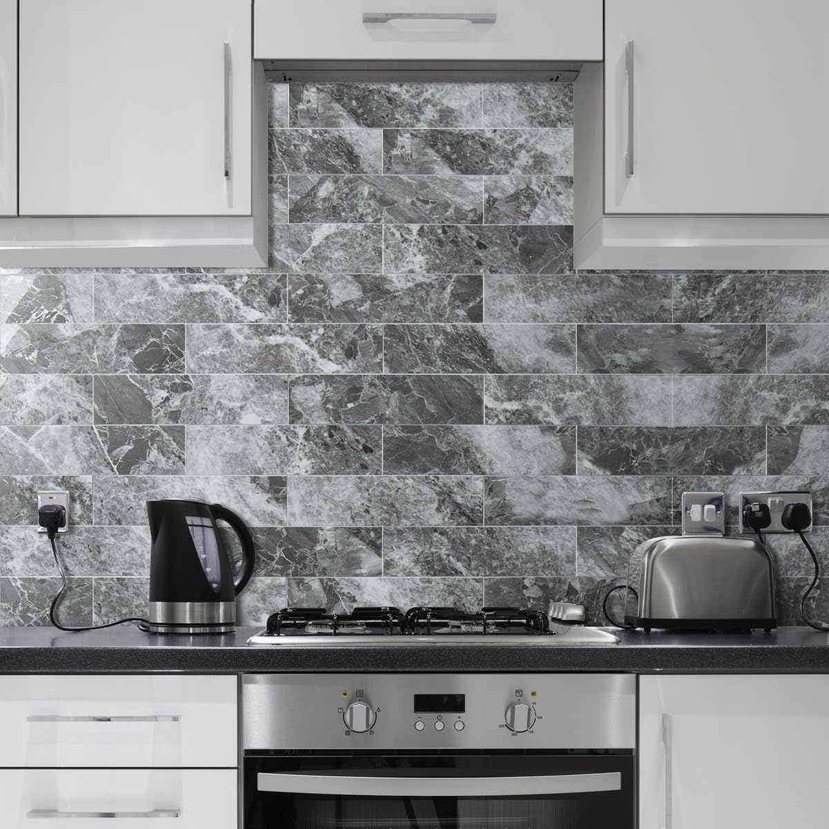 Detalle 2 de AULIGET PVC peel-and-stick backsplash tiles