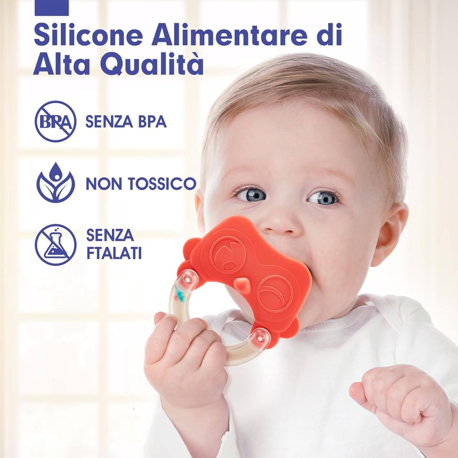 Thumbnail 2 de hahaland Sonaglio Neonato 0-3 Mesi, set da 10 pezzi con massaggiagengive (senza BPA)