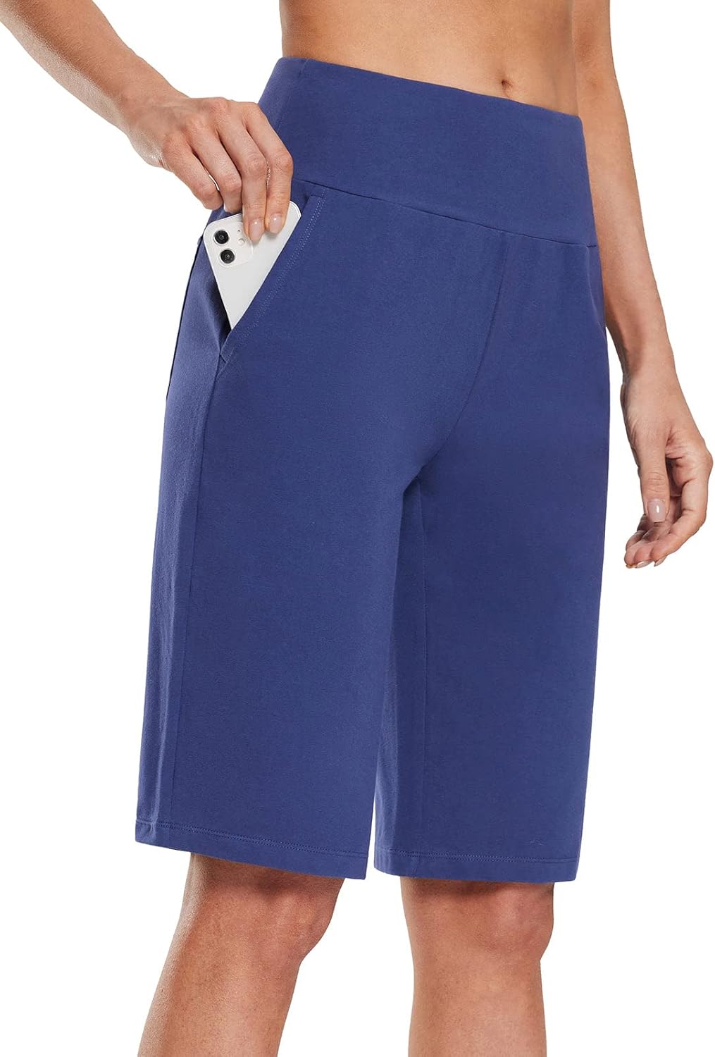 Thumbnail 4 de Baleaf Women's 12" Long Bermuda Shorts – High-Waisted Cotton with Pockets