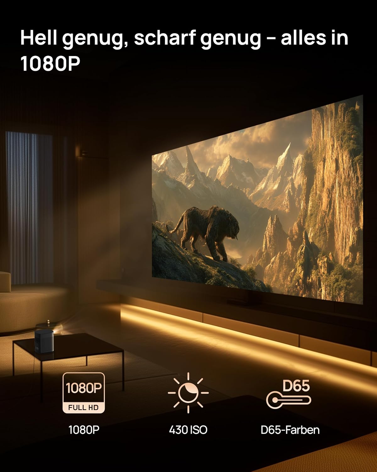 Detalle de XGIMI MoGo 2 Pro 1080P Mini‑Beamer
