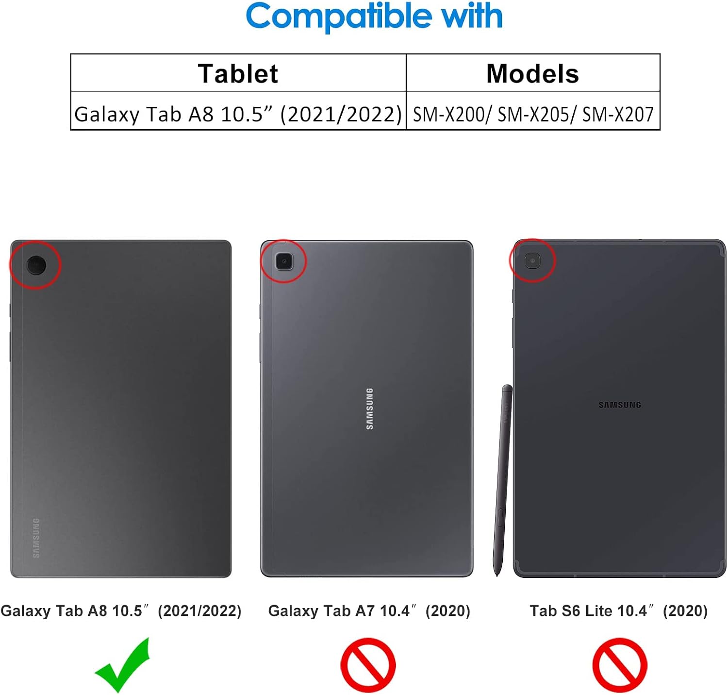 Detalle 2 de TXWLLIU Hülle Galaxy Tab A8 10,5 Zoll