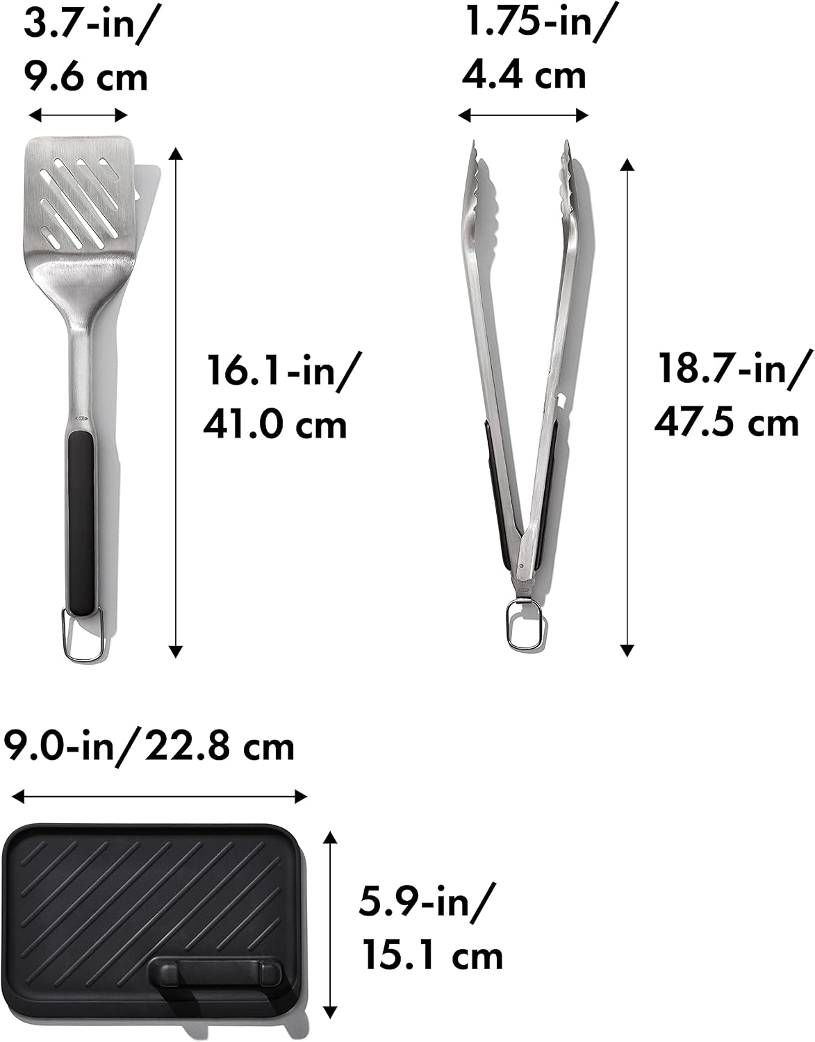 Thumbnail 5 de OXO Good Grips Set di 3 pinze per grigliare, colore nero