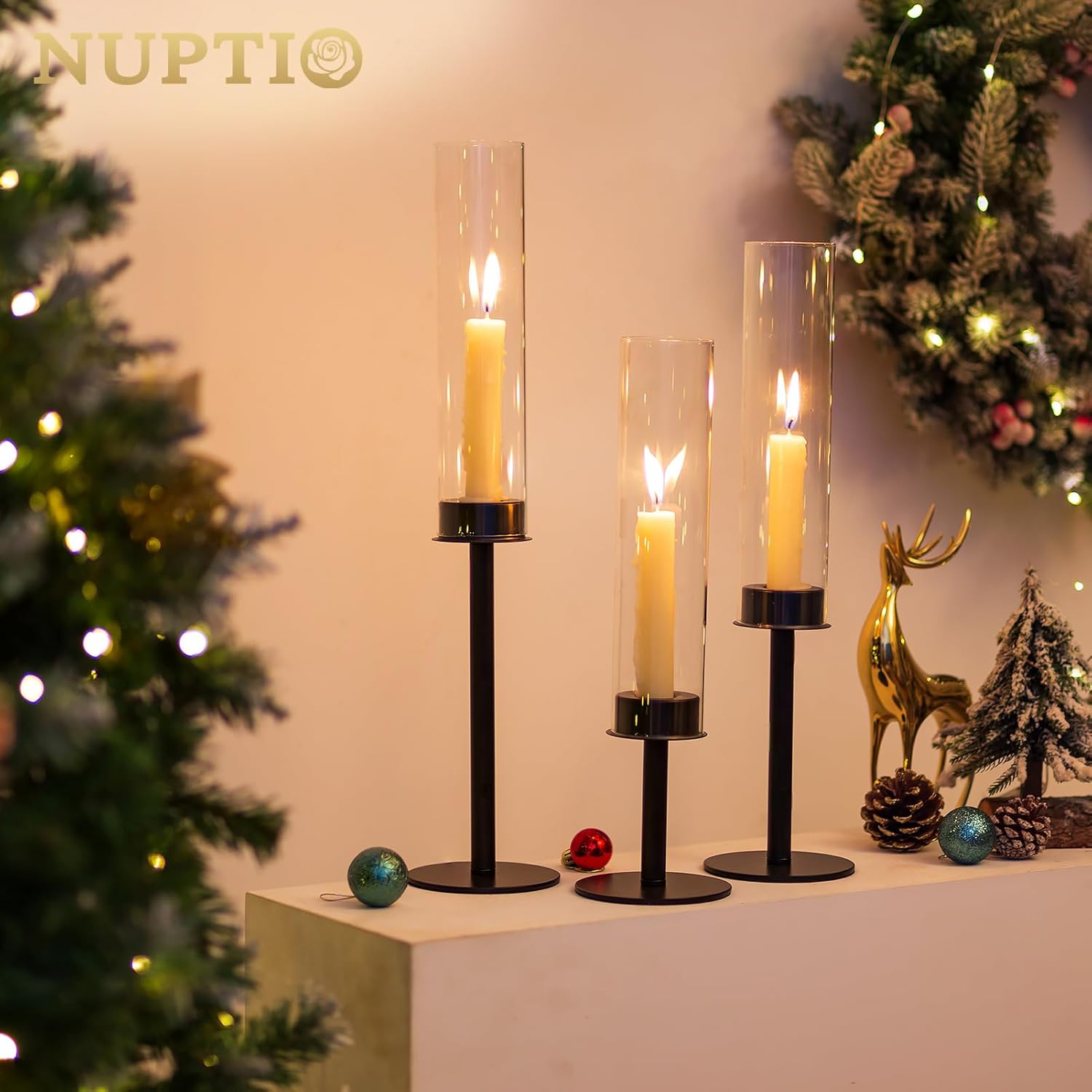 Detalle 2 de Nuptio Glaszylinder 6er-Set 🕯