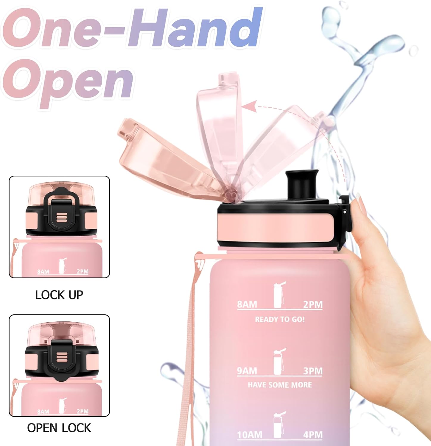 Thumbnail 3 de Botella Agua 500ml con Filtro y Marcador de Tiempo 🚰