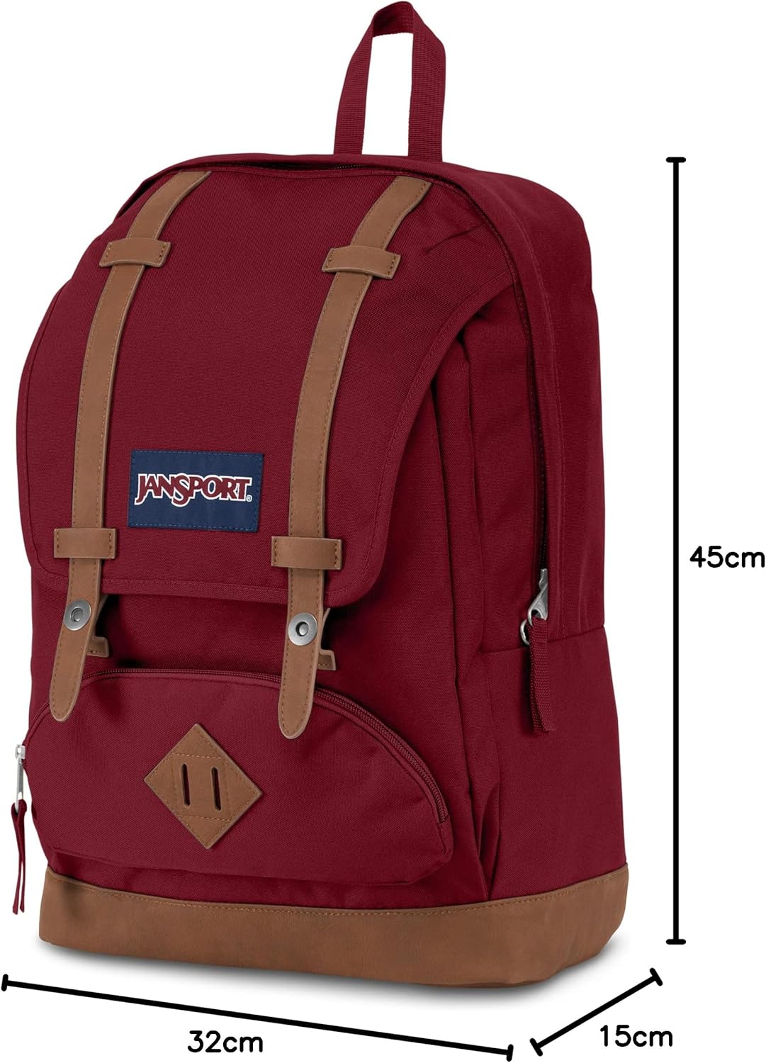 Detalle de JanSport CORTLANDT Grand sac à dos 15 pouces – Compartiment ordinateur rembourré et organisation pratique