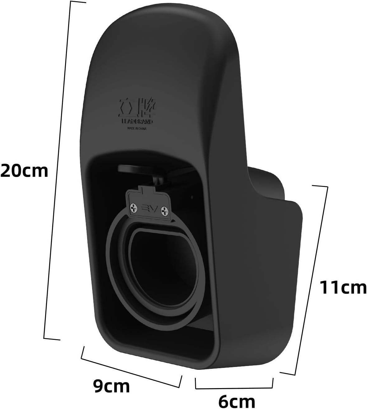 Detalle 2 de leadstand Universal Type 2 EV Charger Holder – Heavy-Duty Wall Mounted Cable Organiser (Black)