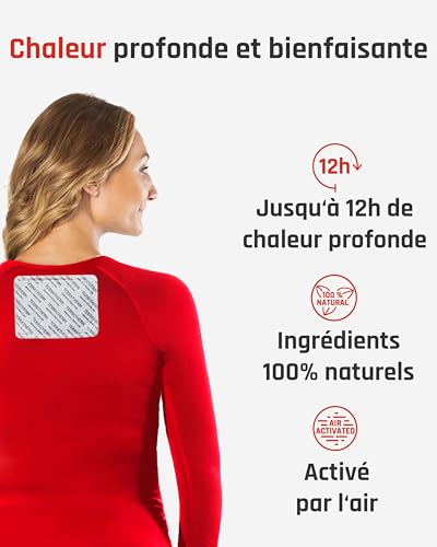 Detalle de TerraTherm Patch chauffant dos, nuque et épaules – chaleur profonde et pratique pour le quotidien