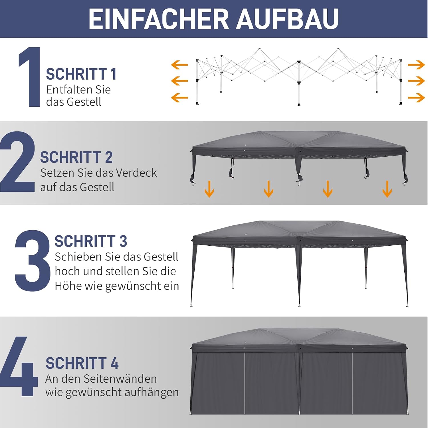 Detalle de TactFire Pavillon 3x6 m mit 420D Oxford