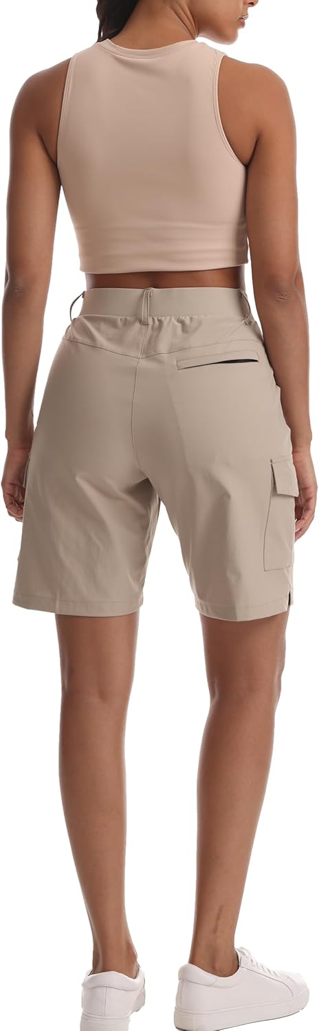 Thumbnail 5 de Yoglegins Women's Lightweight Hiking Cargo Shorts — 5-Pocket, Water-Resistant, 8" Inseam