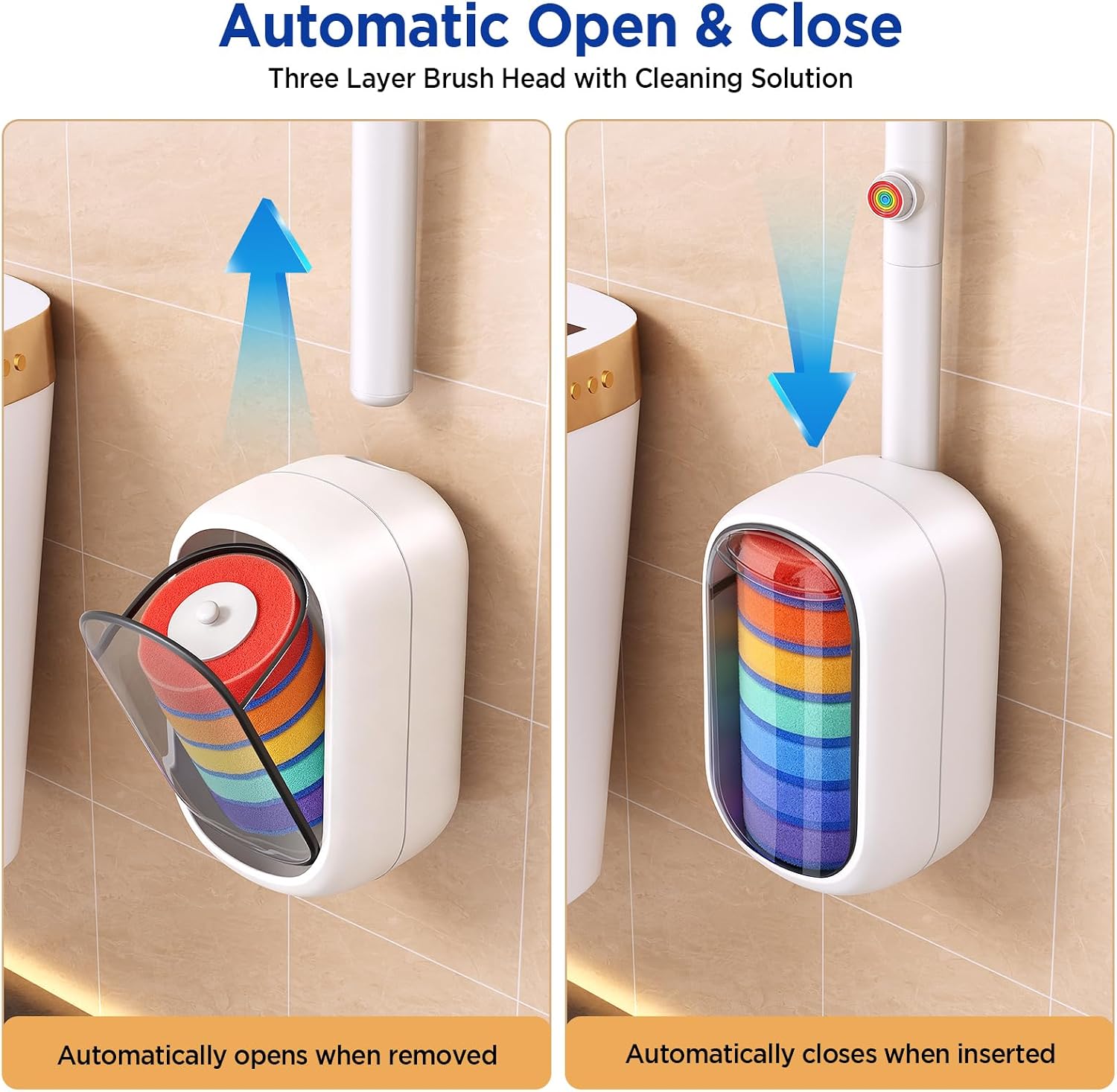 Detalle 2 de Disposable Toilet Brush with 35 Colorful Refills