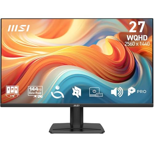 Detalle de MSI Pro MP275QA E14: monitor 27" WQHD IPS, 144 Hz, 1 ms, HDR y altavoz integrado