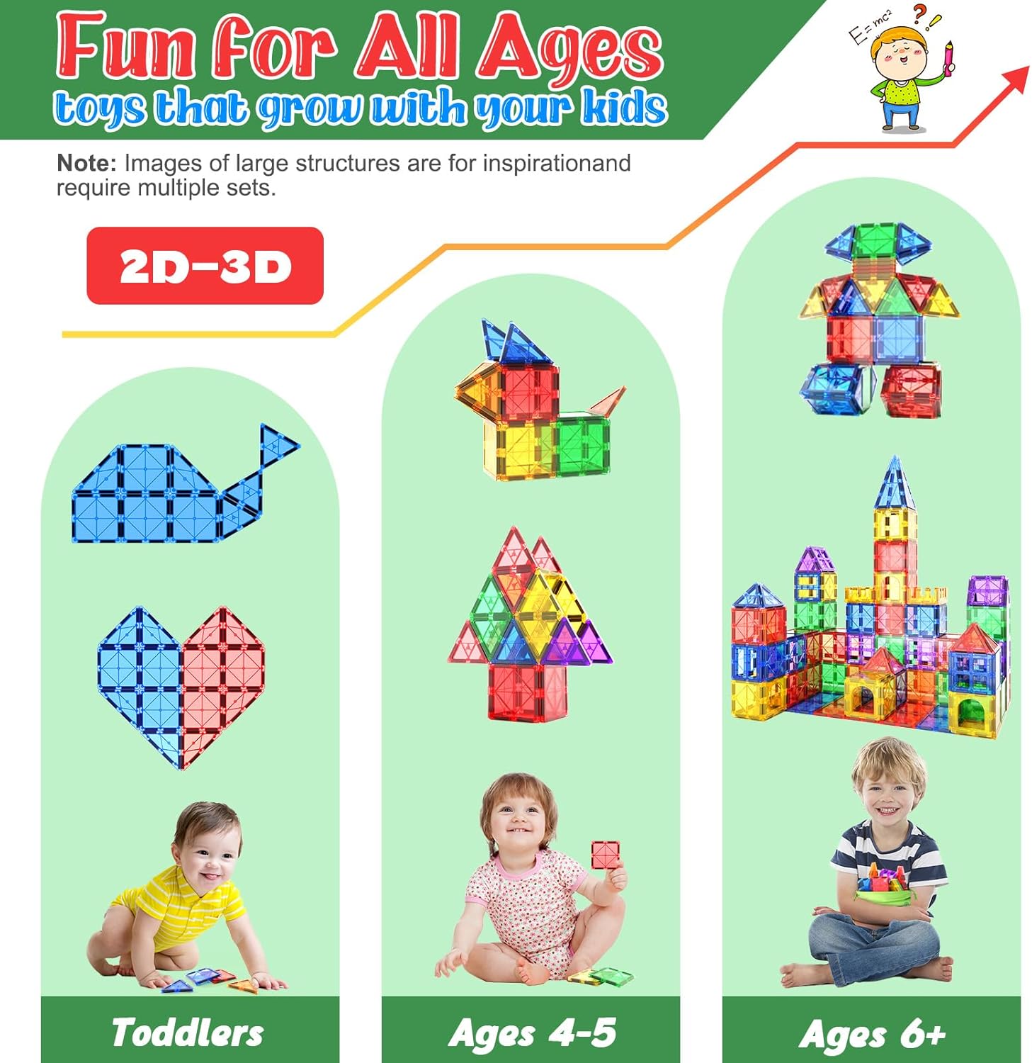 Detalle 2 de Coodoo Magnetic Tiles 36pcs Starter Set