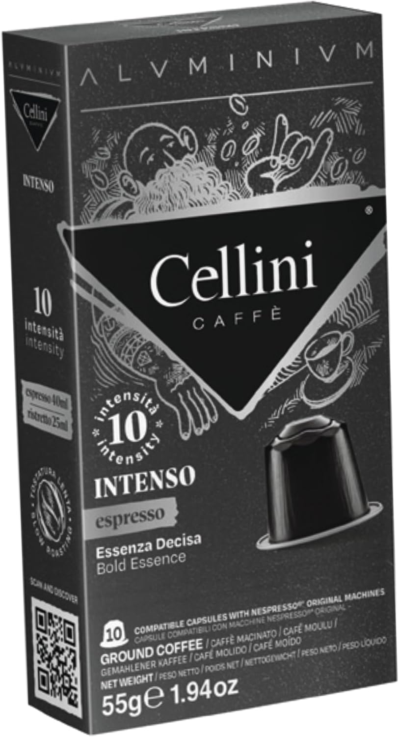 Detalle de Capsules à café Cellini Aluminium Intense (100 pcs) compatibles Nespresso