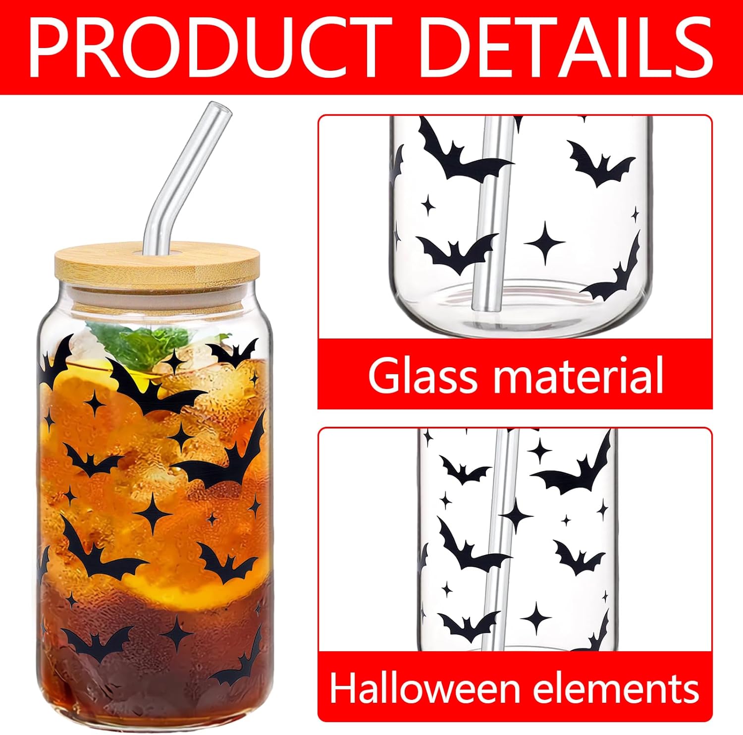 Thumbnail 2 de Halloween Becher 500 ml Trinkglas 🎃