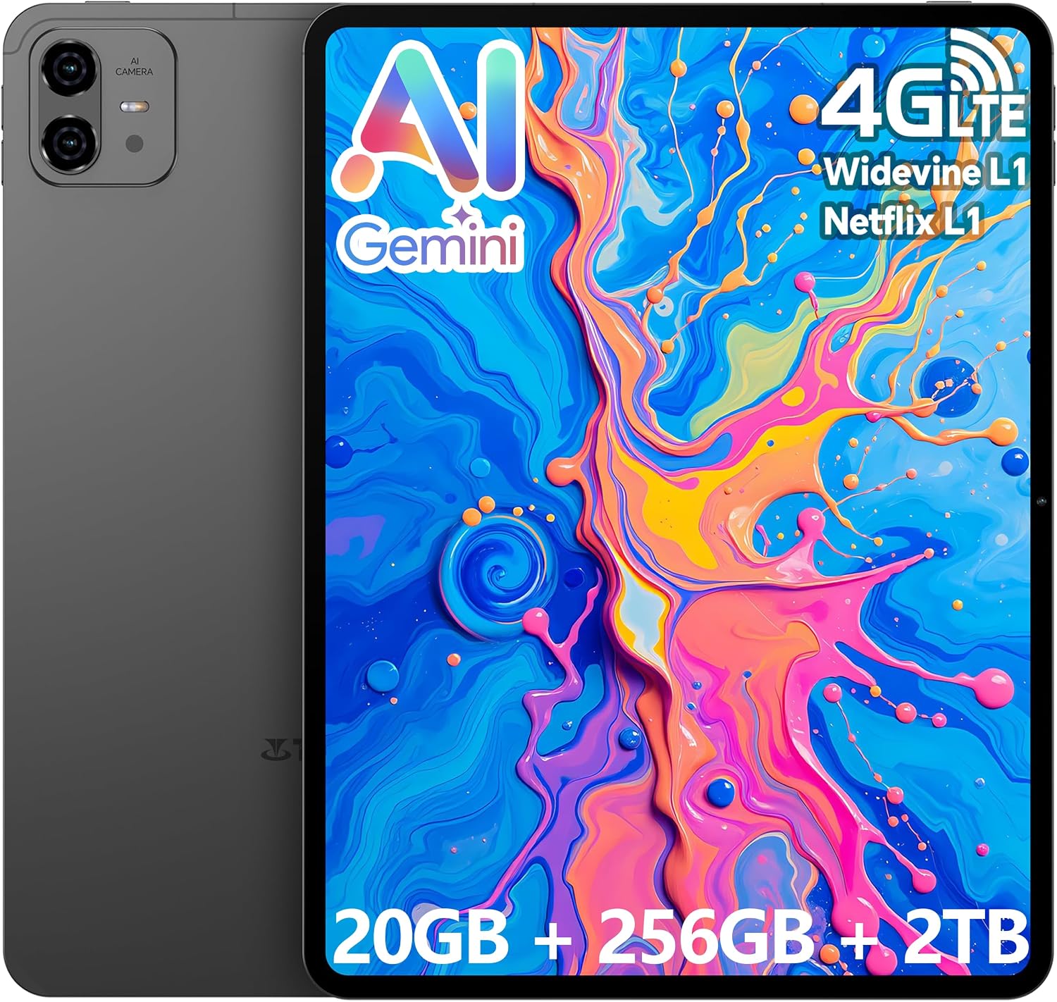Thumbnail 6 de TECLAST Android-Tablet 12,7 Zoll (Helio G99) mit Dual-SIM LTE, 20 GB RAM/256 GB ROM und S-Pen „T-Pen“