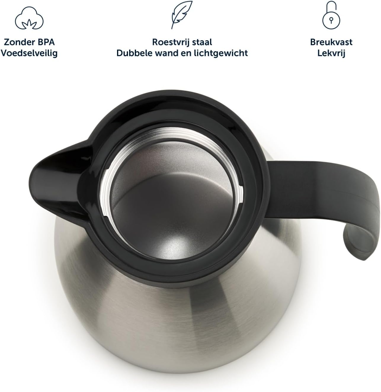 Detalle 2 de Blumtal EB0027 thermoskan 1 liter, vacuümgeïsoleerd met quick-tipsluiting