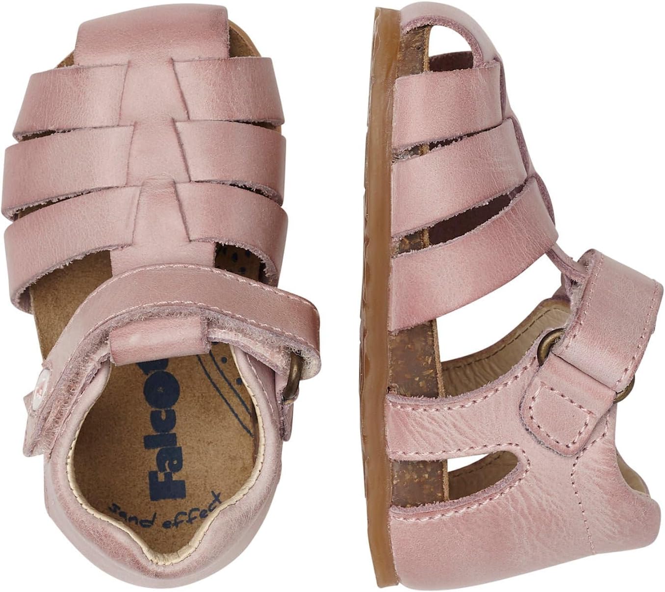 Detalle 2 de Falcotto Sandali semi chiusi in pelle: stile e comfort con chiusura a strappo