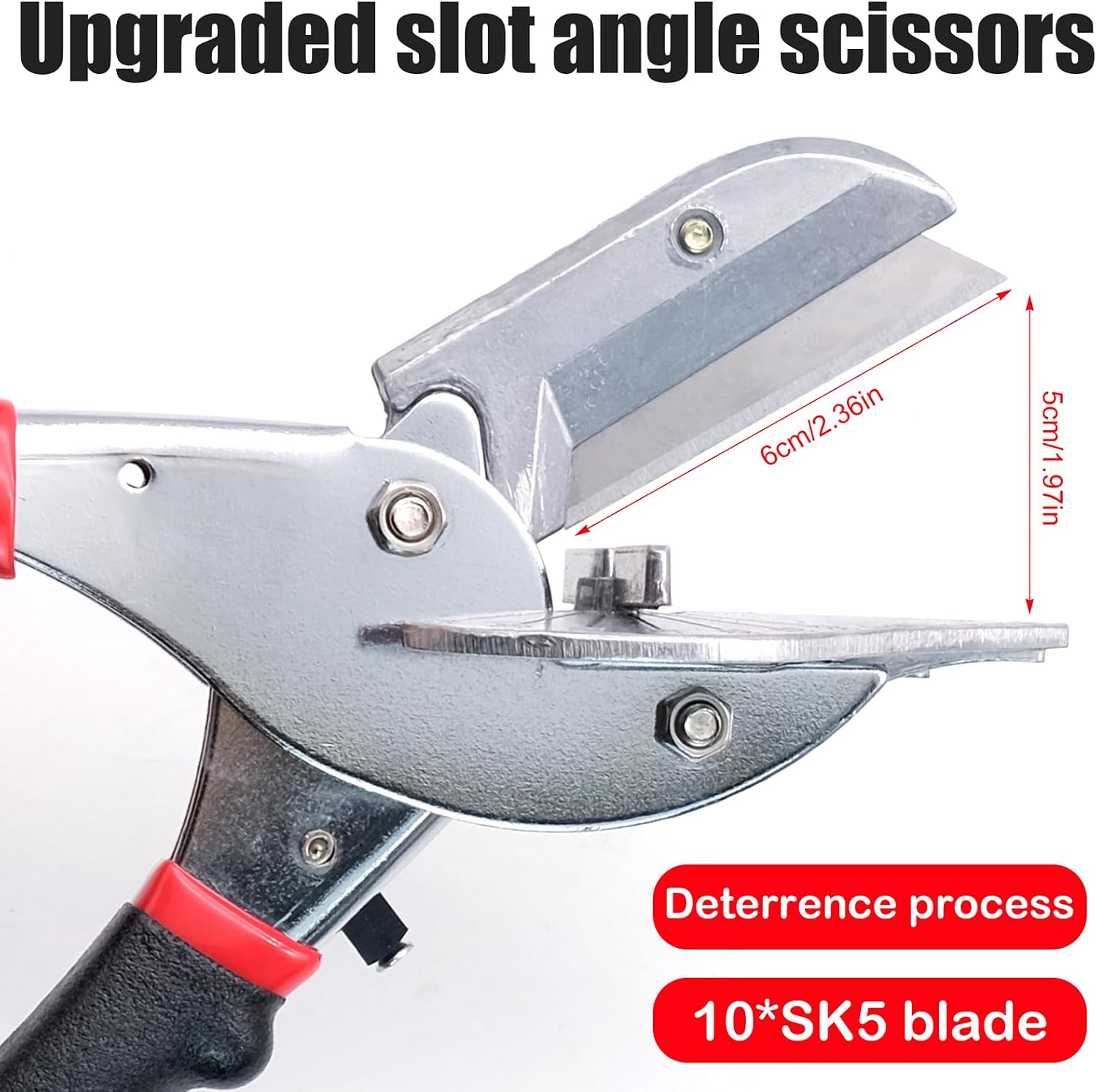 Detalle de Mritrit YH063 Mitre Shears with 10 Replacement Blades, 45°–135° Cuts