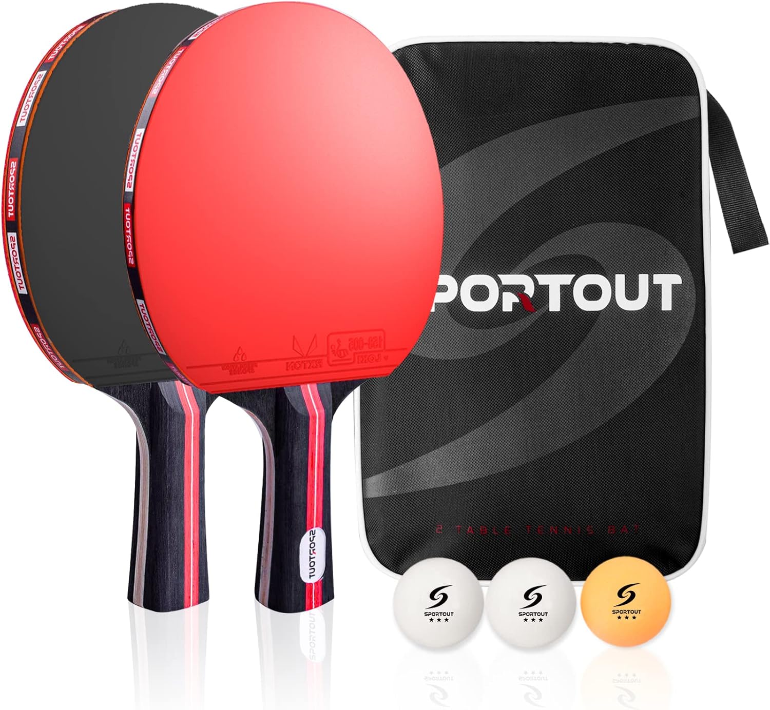 Easy-Room Juego de Raquetas de Tenis de Mesa 2 unidades