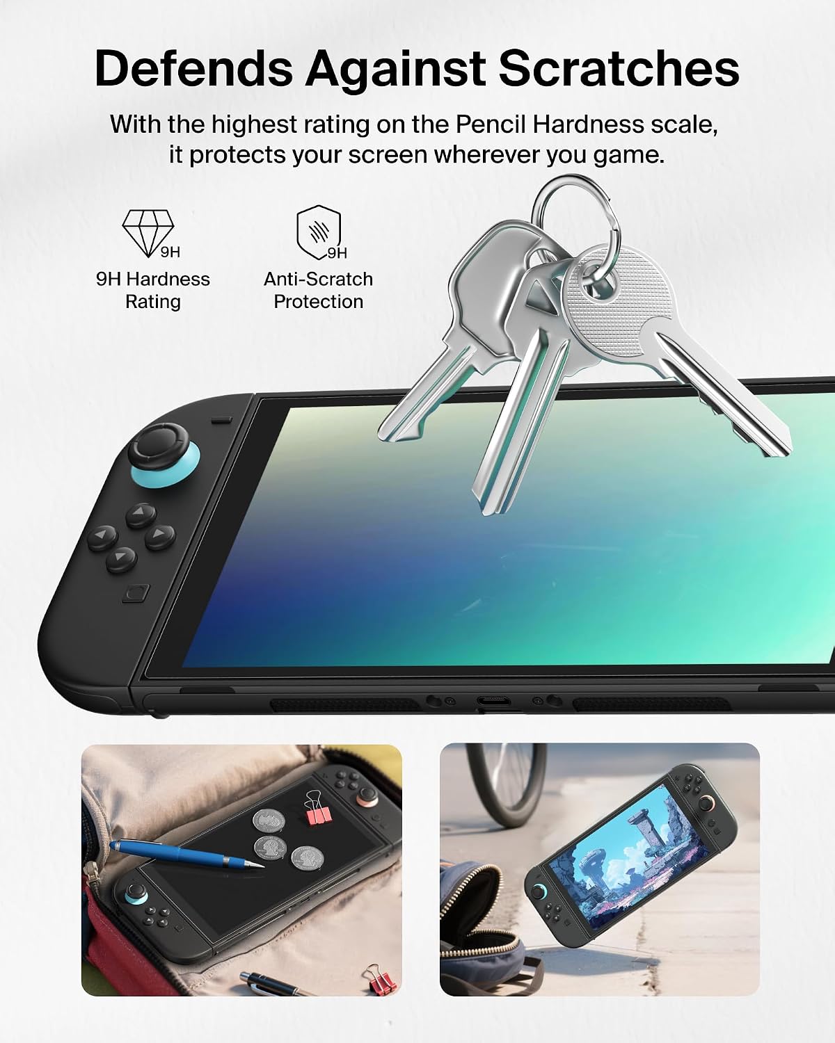 Detalle de Belkin TemperedGlass Anti-Reflective Screen Protector for Nintendo Switch 2 (9H Hardness, Slim Fit, Anti-Glare)