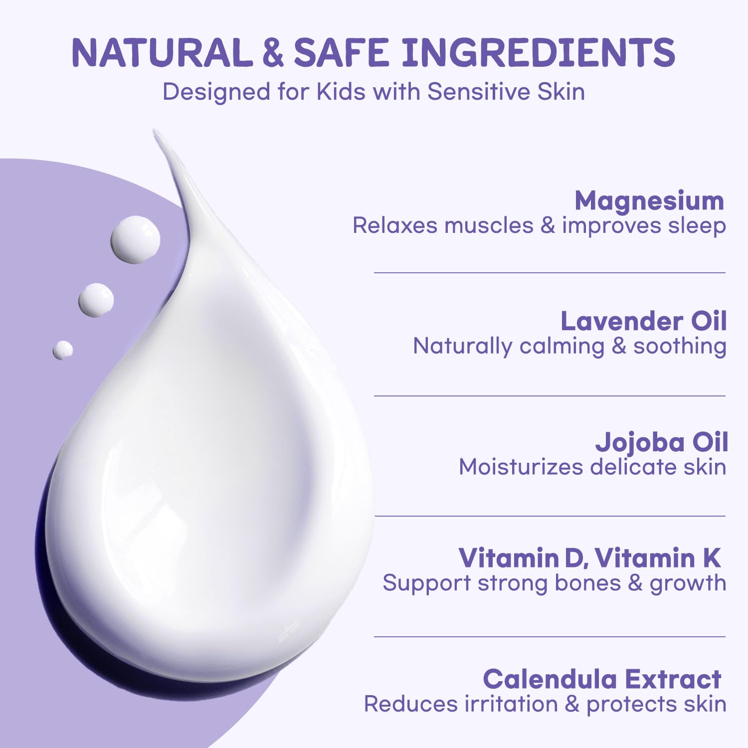 Detalle de Magnesium Sleep Lotion for Kids, Bedtime
