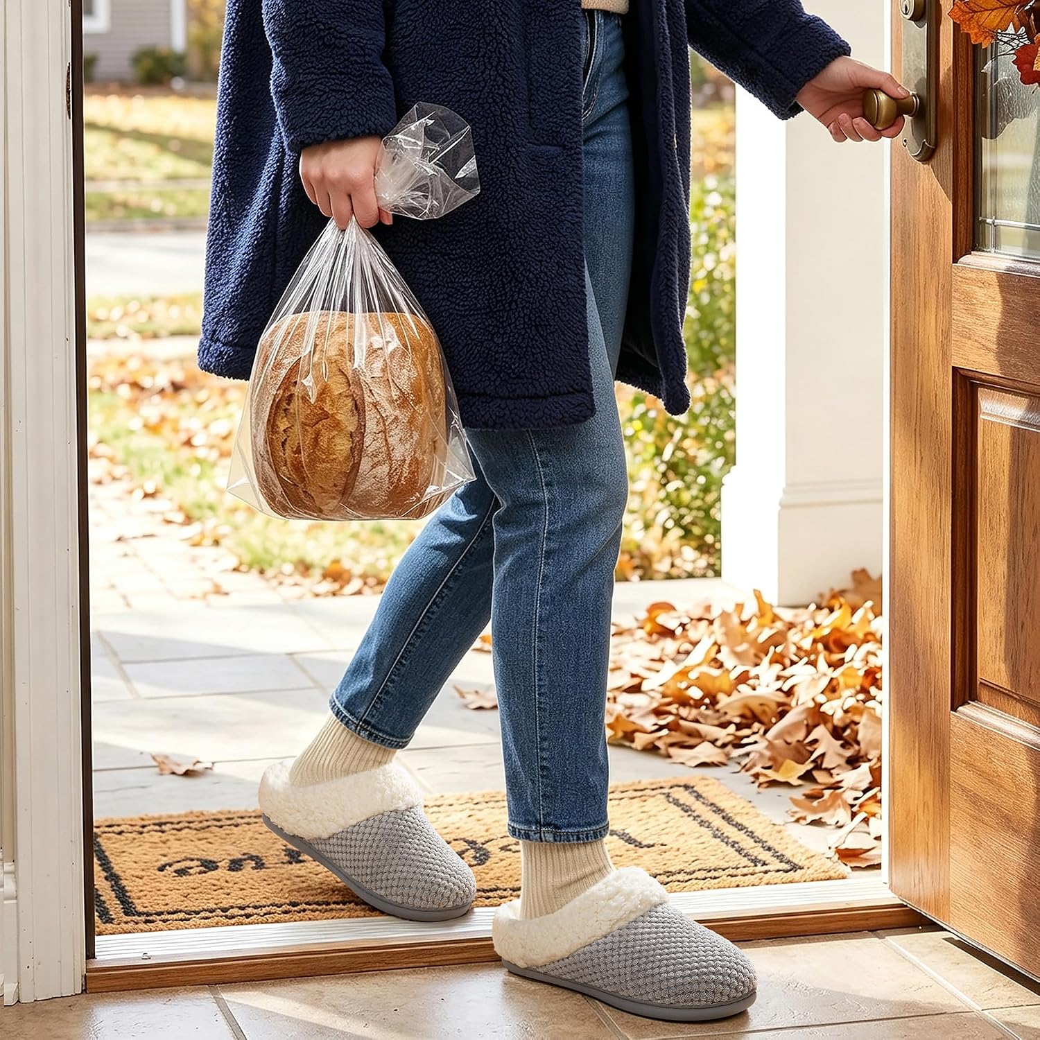 Detalle de ULTRAIDEAS Women's Fleece Slippers