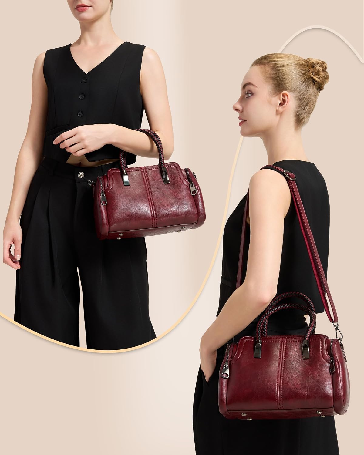 Detalle de DesKimdo Handbag in PU Vegan Leather