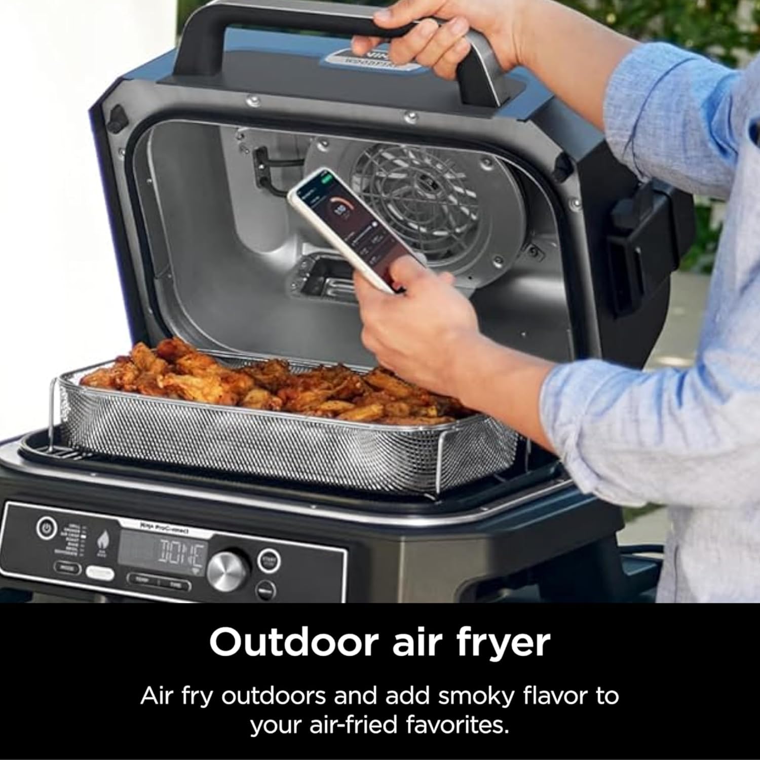 Detalle de Ninja Woodfire Pro Connect XL Outdoor Grill & Smoker (OG951BK1)