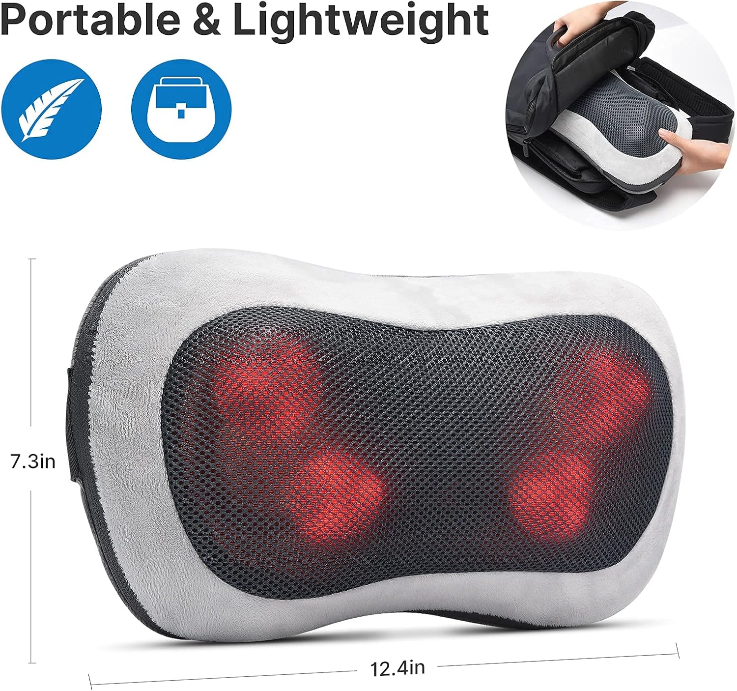 Thumbnail 6 de RENPHO Shiatsu Massagegerät mit Fernbedienung und Wärmefunktion – Massagekissen für Rücken & Nacken