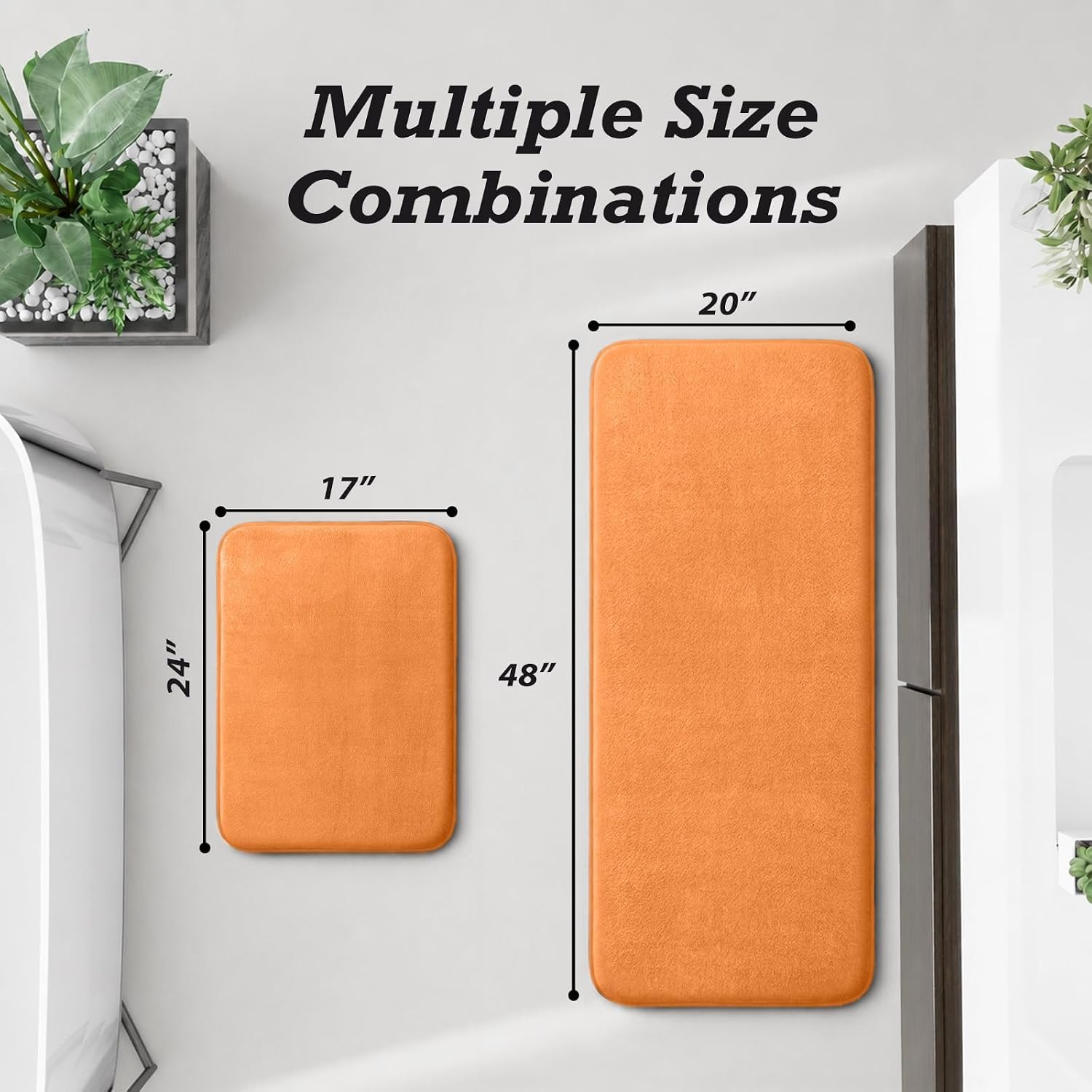 Detalle 2 de HUXMEYSON Bath Mat Set Memory Foam