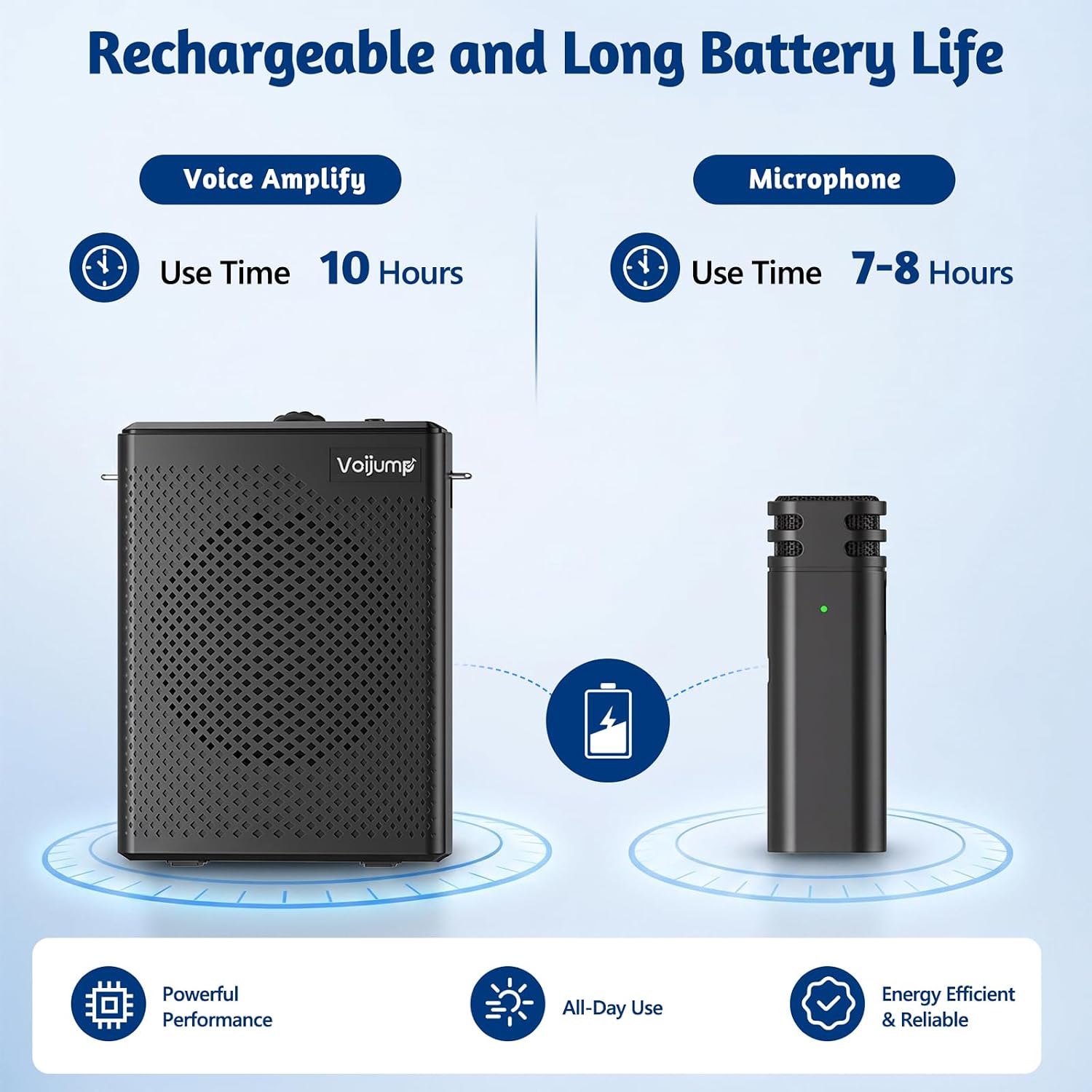 Thumbnail 4 de voijump DT626 Wireless Voice Amplifier with Lavalier Mic, Bluetooth 5.3