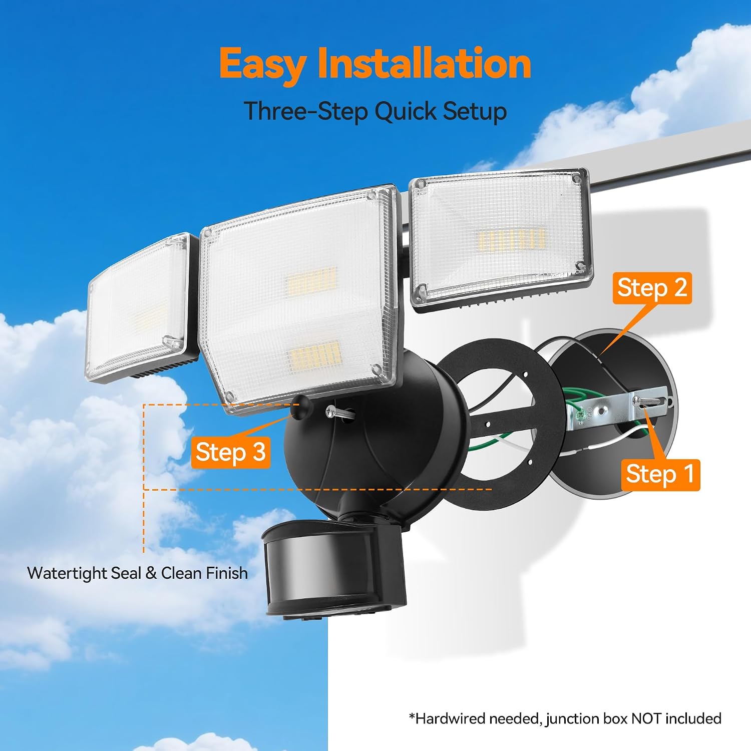 Thumbnail 6 de ShineSeed FLA1110101 85W LED Motion Sensor Floodlight, 10,000 lm