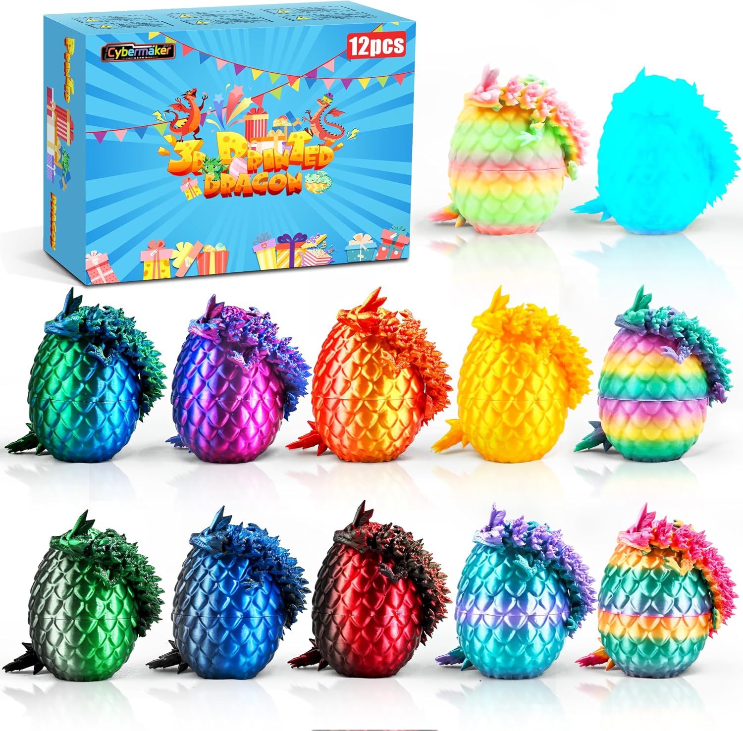 Detalle de Cybermaker 12PCS Dragon Easter Eggs 12pcs 🐉