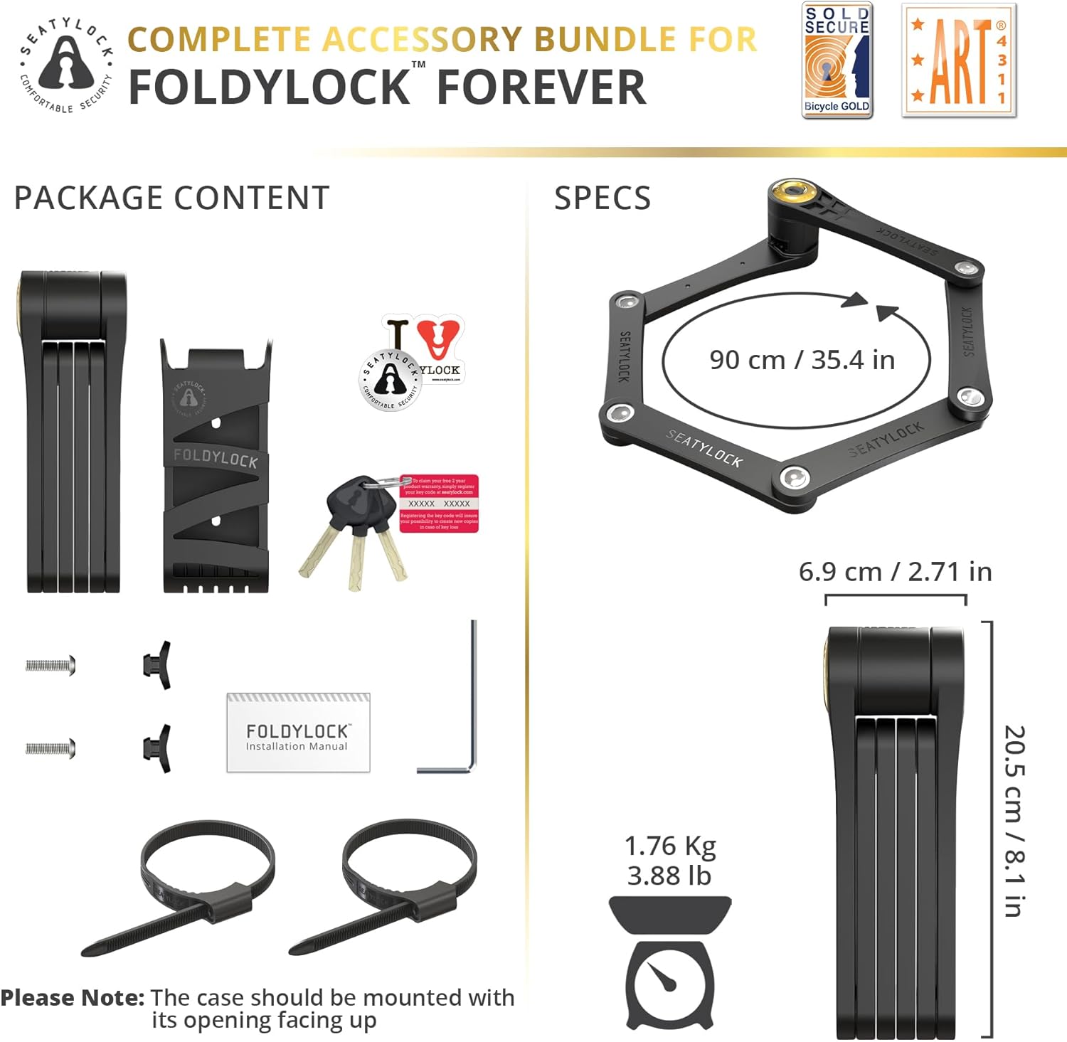Thumbnail 6 de FoldyLock Forever folding bike lock 90 cm 🔒