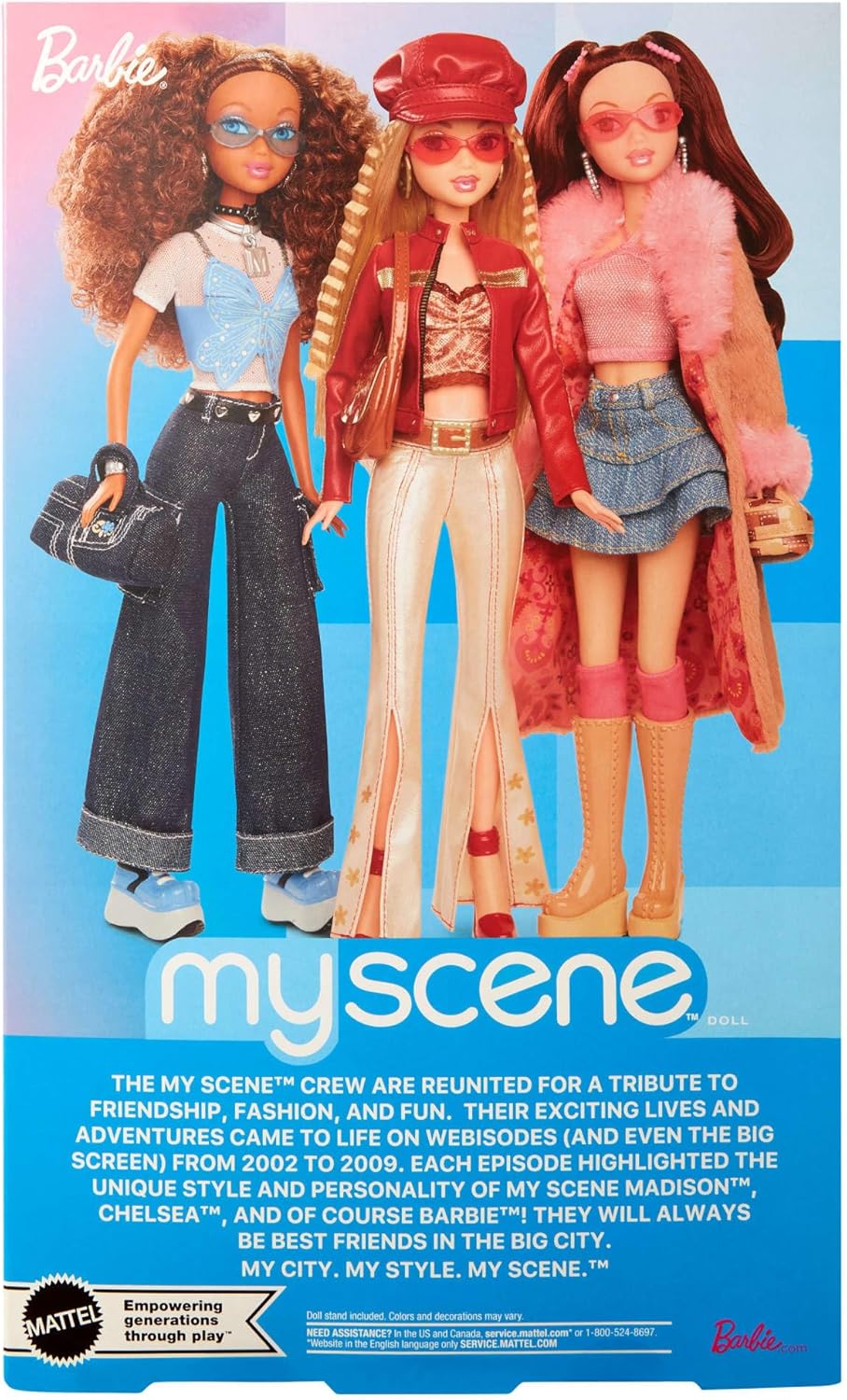 Thumbnail 5 de Barbie Signature My Scene – bambola da collezione anni 2000 con abito rosso, giacca in finta pelle e accessori