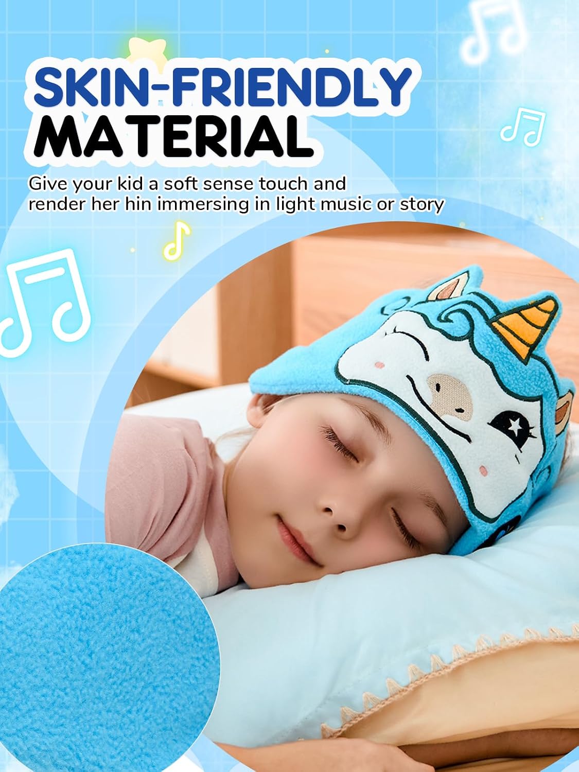 Detalle de Kidsfuny Kids Headband Headphones Bluetooth 5.4