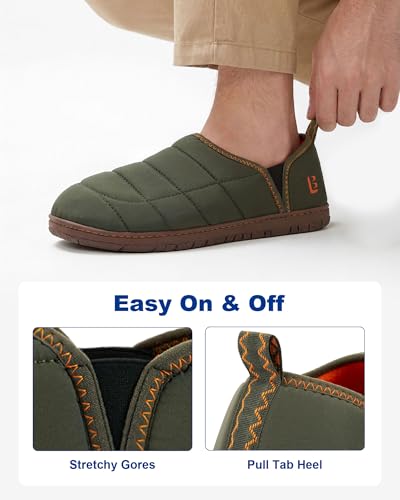 Thumbnail 5 de LongBay Men's Two-Tone Slippers with Comfy Memory Foam: Non-Slip Indoor/Outdoor House Shoes
