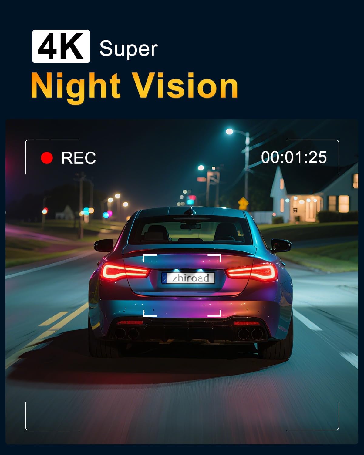 Thumbnail 2 de 4K Dash Cam Front 2160P 170° Wide Angle