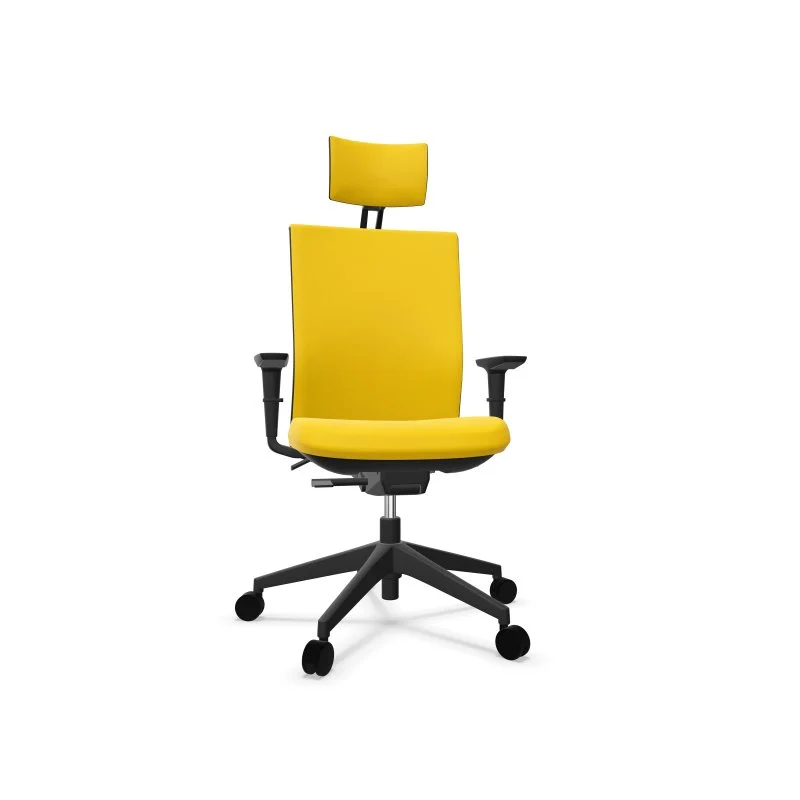 Detalle de Actiu Stay Silla de Oficina con Cabezal Amarilla/Negra