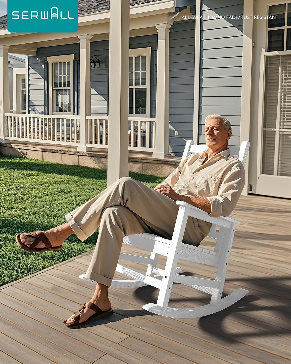 Detalle 1 de SERWALL Outdoor Rocking Chairs HDPE