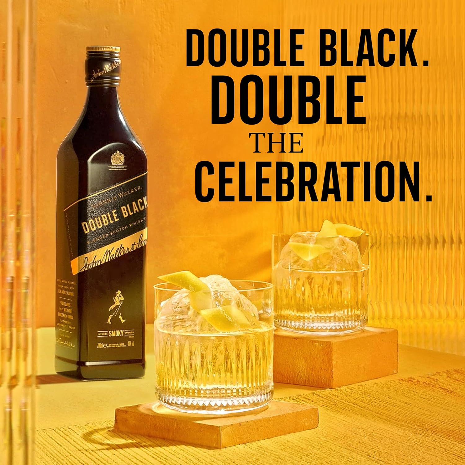 Detalle 2 de Johnnie Walker Double Black Label, Whisky Escocés 700 ml 🥃