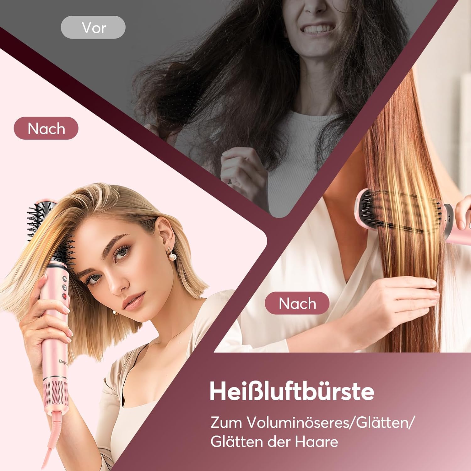 Thumbnail 6 de Bopcal Air Styler 5 en 1 (160000 tr/min) avec sac — séchage, brushing, boucles automatiques et finition lissante