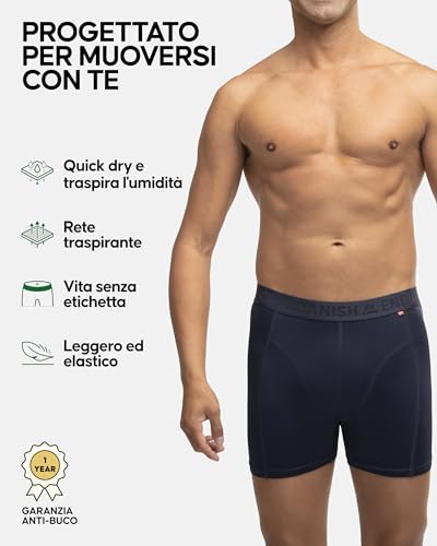 Thumbnail 1 de DANISH ENDURANCE Boxer Uomo Sportivi 3 Paia Blu M