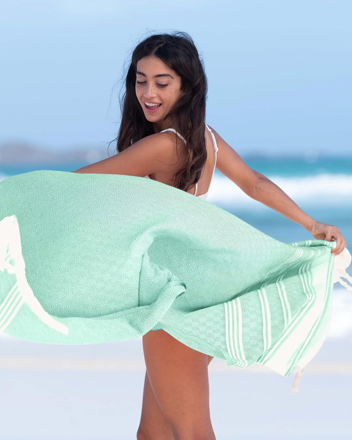 Detalle de Fit-Flip Hammamtuch 100x200 cm aus Baumwolle