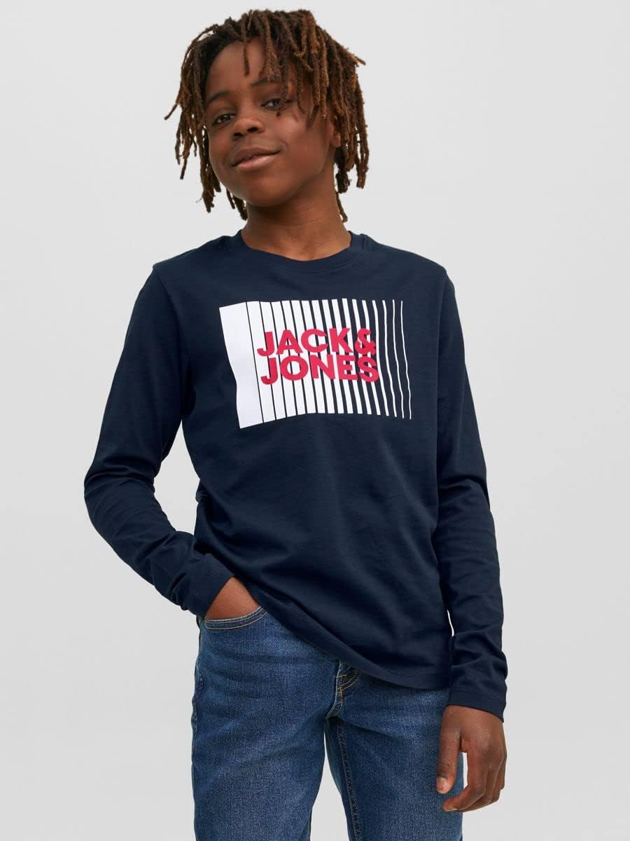 Detalle 2 de JACK & JONES JUNIOR Jjecorp Logo Tee Play T-shirt manica lunga per ragazzi