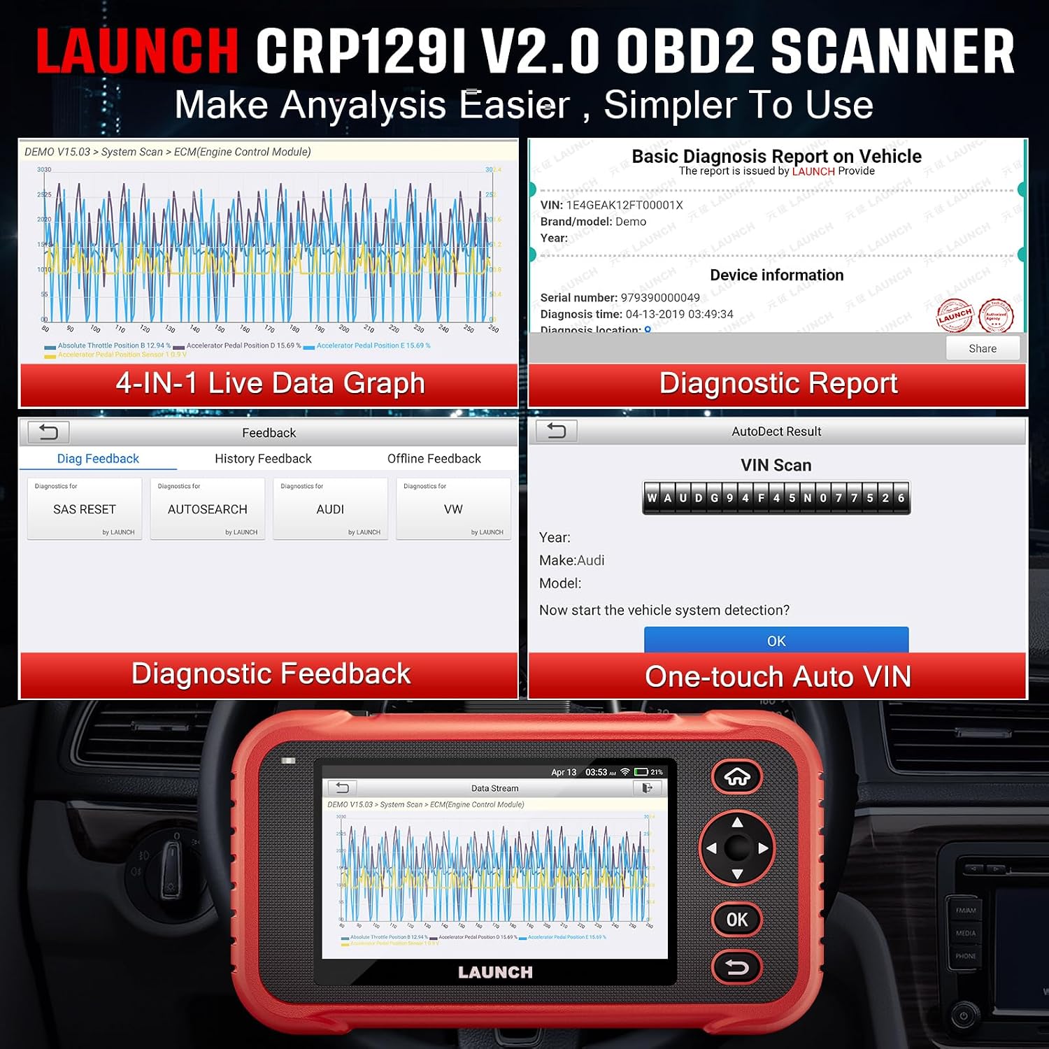 Thumbnail 4 de LAUNCH OBD2 scanner CRP129I V2.0
